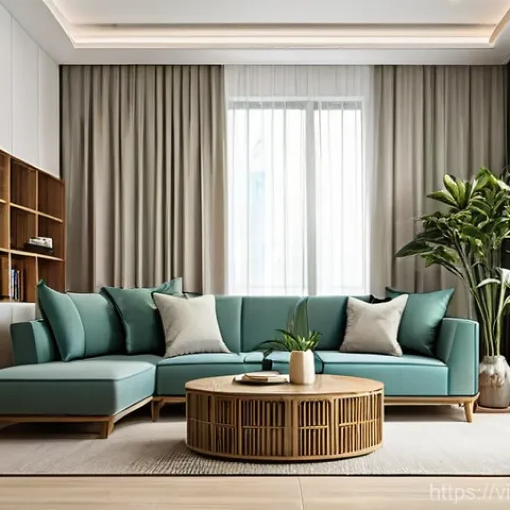 가구디자인 시험 채점 기준 분석 - **Prompt 1: Modern Vietnamese Compact Living with Cultural Accents**
    "An interior shot of a cont...