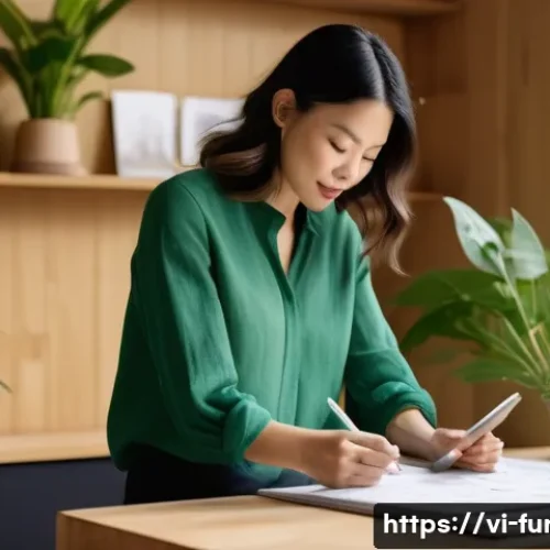 Home 24 가구디자인 자격증 시험 후기 - **Green & Biophilic Design Studio with a Professional Female Designer**
"A bright, airy, and mod...