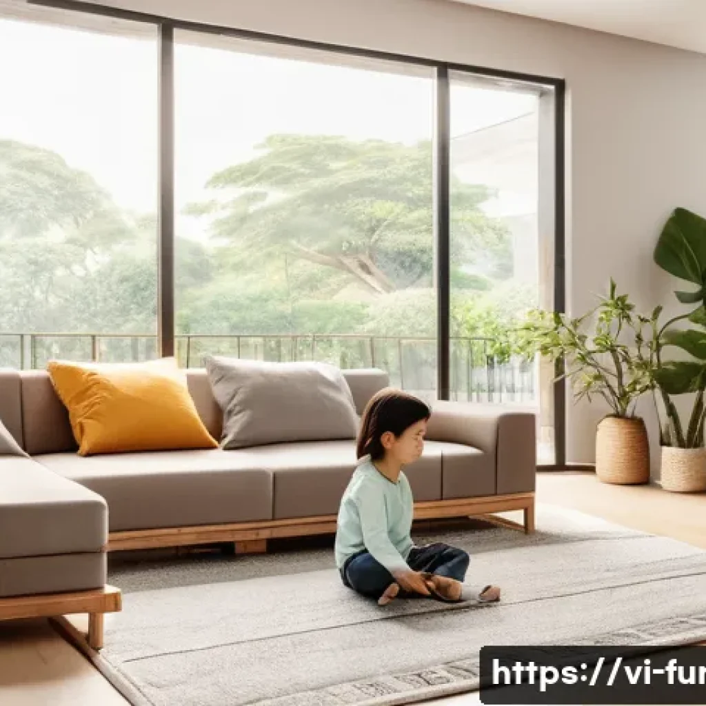 가구디자인 프로토타입 제작 과정 - A modern Vietnamese family living room interior design featuring minimalist style with natural light...
