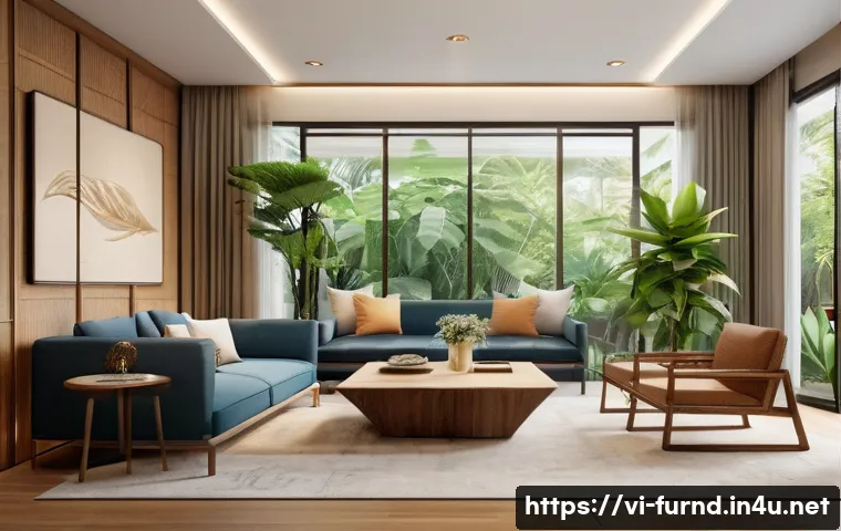 가구디자인 경력 개발 방법 - A modern Vietnamese interior design studio showcasing a warm, minimalist living room with natural wo...